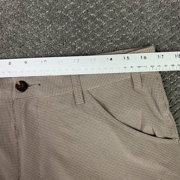 Adidas Golf Pants Men's 32 x 32 Tan Cream Plaid Check Climalite Teflon - Picture 8 of 15